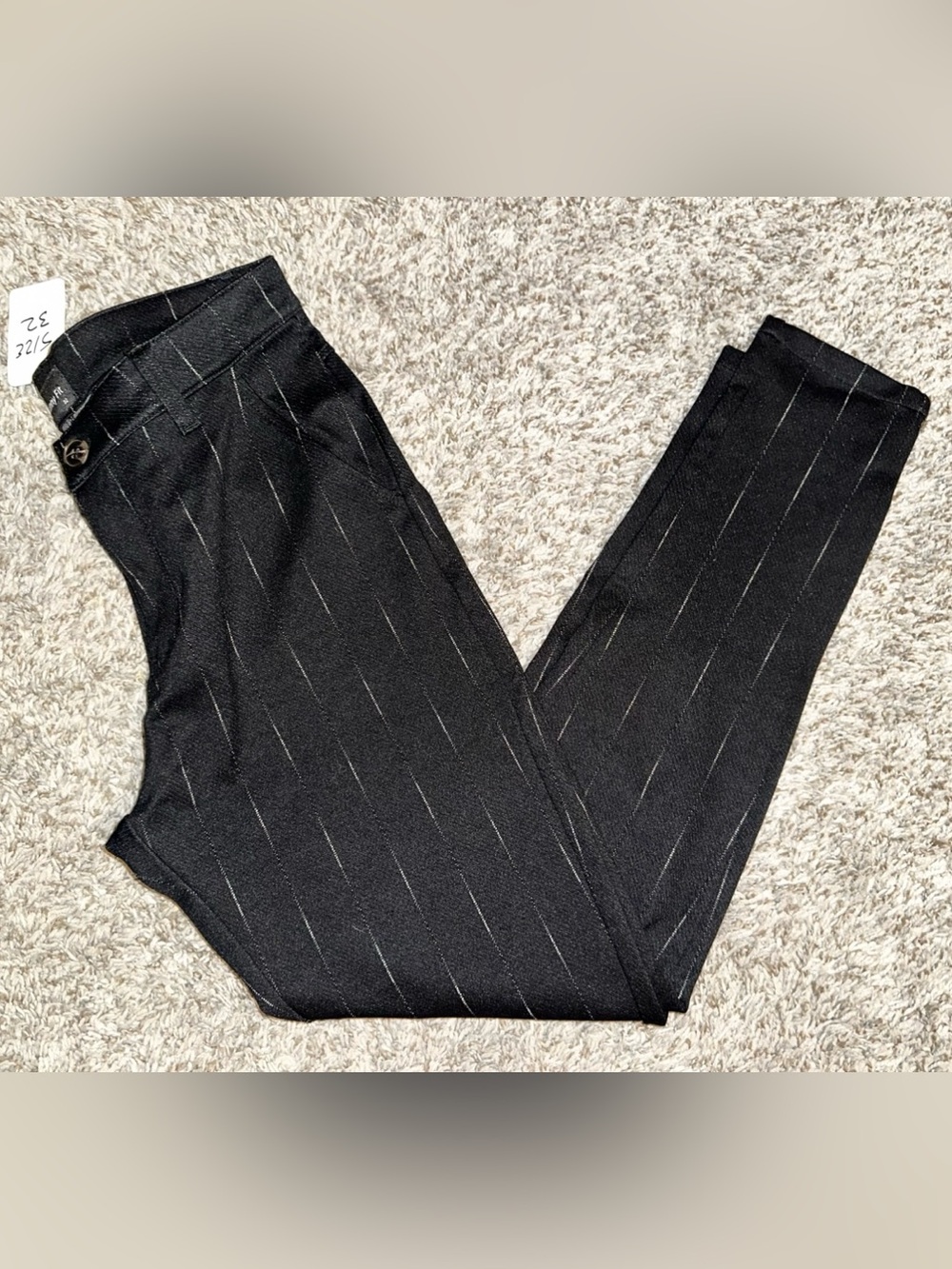 Men’s Black Pinstripe Pants NWT
